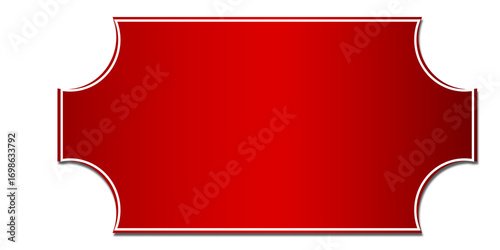 Elegant Red Frame with White Border on Black