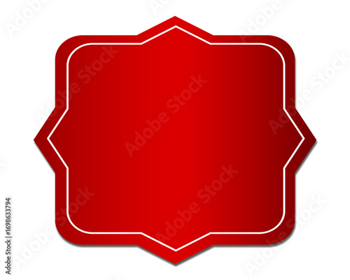 Elegant red frame with geometric shape design