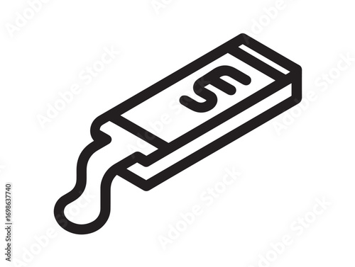 Industrial Sealant Icon in Professional Simple Clean Minimal Vector Illustration