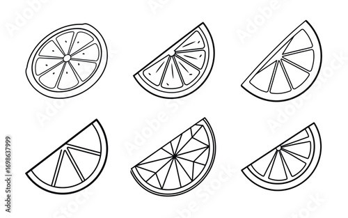 Vector art of hand drawn orange slices