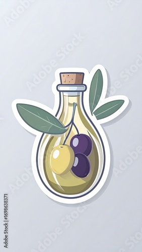 Olive oil in a bottle