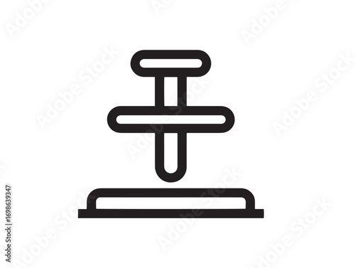 Clean Minimal Soil Tester Icon in Elegant Simple Vector Artwork