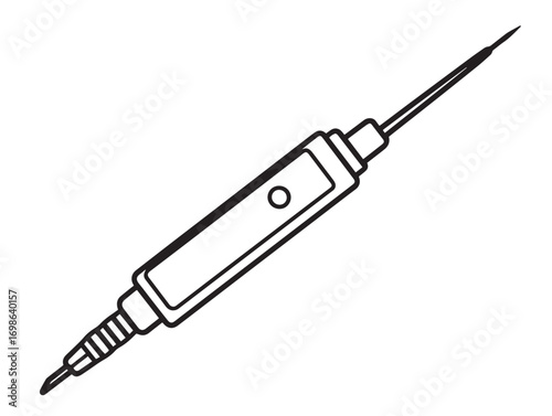 Professional Soldering Iron Icon in Modern Clean Minimal Vector Illustration