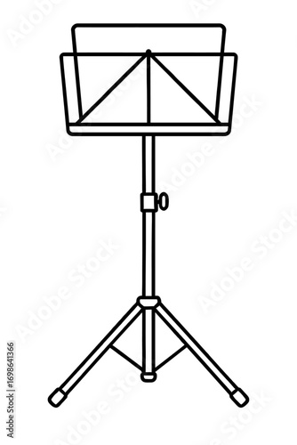 Professional adjustable folding sheet music stand for musicians, orchestras, bands, and solo performers. Ideal for holding songbooks, scores, and notes with a sturdy tripod base, perfect for practice,
