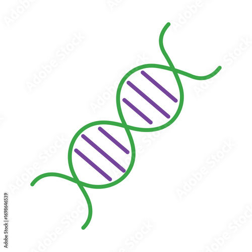 Simple DNA Molecule Illustration for Medical and Biotechnology Concepts