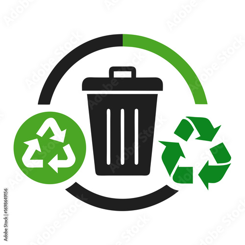 recycle bin with recycle symbol