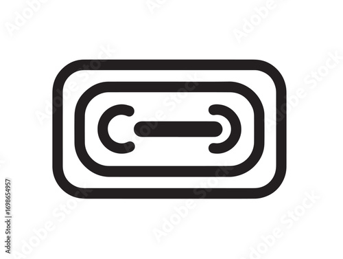Modern Thermostat Control Icon in Sleek Minimal Vector Line Art Design