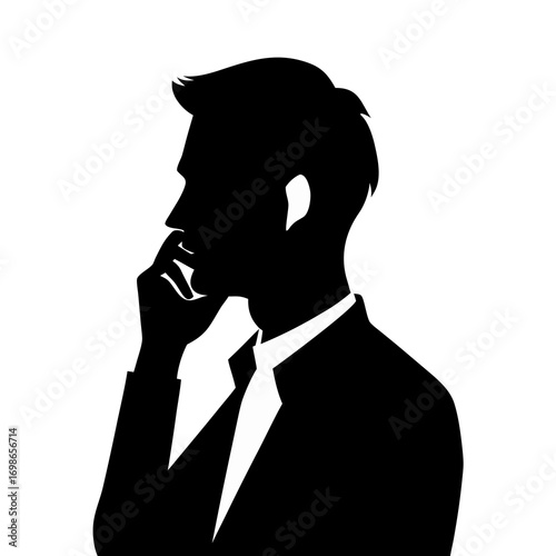 business man with mobile