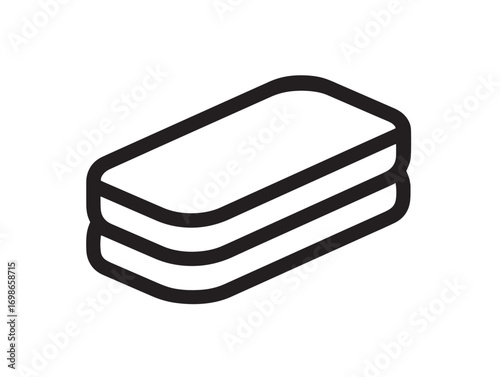 Functional Tool Sharpening Stone Icon in Clean Professional Vector Line Artwork