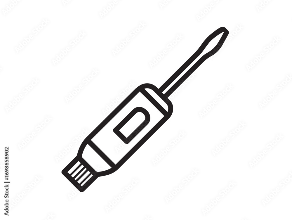 Stylish Torque Screwdriver Icon in Sleek Professional Vector Line Art Illustration Stylish Torque Screwdriver Icon in Sleek Professional Vector Line Art Illustration