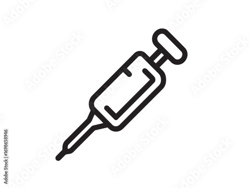 Functional Torque Screwdriver Tool Icon in Clean Technical Vector Line Art Design