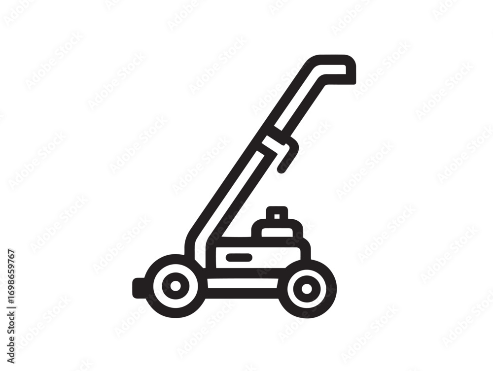 Fototapeta premium Functional Trolley Jack Icon in Stylish Minimal Vector Line Artwork Design