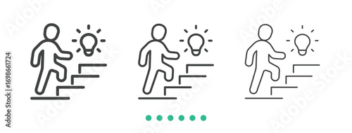 Motivation icon. Thin line icon vector