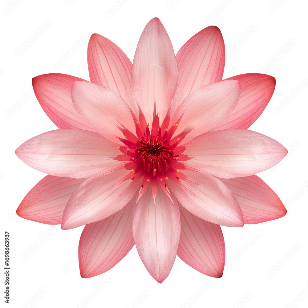Obraz premium Pink Lotus flower on transparent or white background