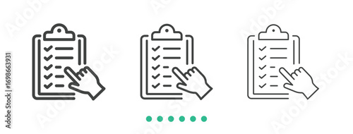 Assessment icon. Thin line icon vector