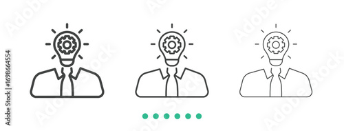 Idea icon. Thin line icon vecto