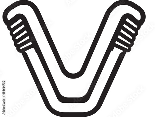 Functional Vice Grips Tool Icon in Sleek Minimal Vector Artwork Style