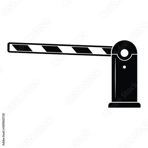 Vector art of automatic barrier gate