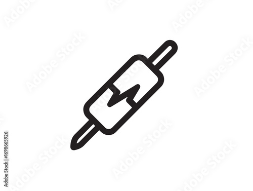 Durable Voltage Detector Tool Icon in Elegant Minimal Line Vector Illustration
