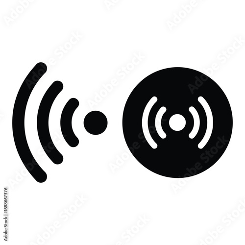 Vector art of black wifi signal icon