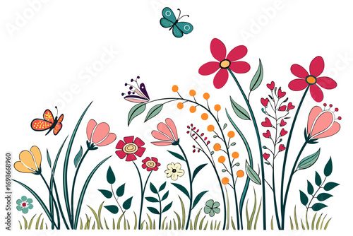 spring floral background with flowers