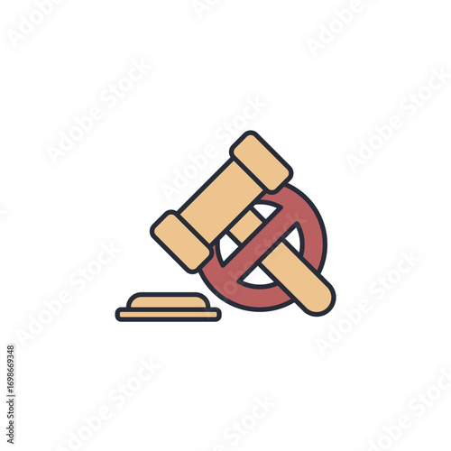 illegal icon. illegal Symbol sign for mobile concept and web design. Vector icon, Logo illustration, Vector graphics