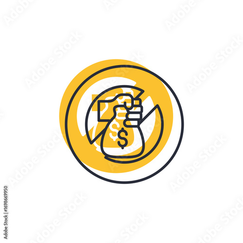 anti corruption icon. anti corruption Symbol sign for mobile concept and web design. Vector icon, Logo illustration, Vector graphics