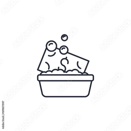 money laundering icon. money laundering Symbol sign for mobile concept and web design. Vector icon, Logo illustration, Vector graphics
