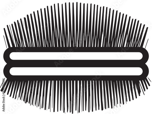 Durable Cleaning Wire Brush Icon in Clean Modern Minimal Vector Illustration
