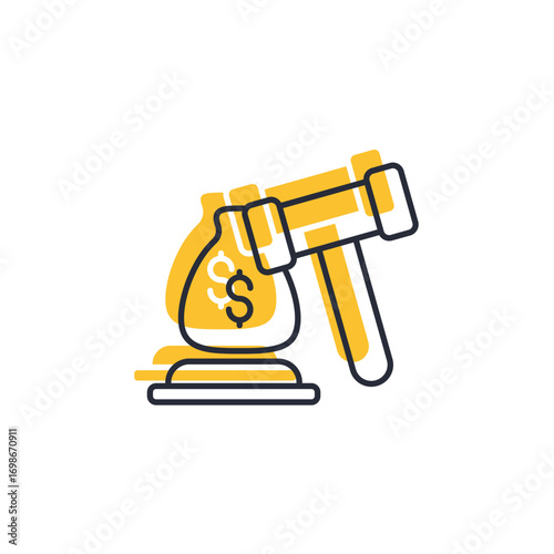 justice icon. justice Symbol sign for mobile concept and web design. Vector icon, Logo illustration, Vector graphics