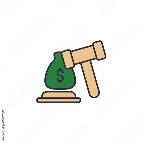 justice icon. justice Symbol sign for mobile concept and web design. Vector icon, Logo illustration, Vector graphics