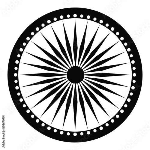 Vector art of ashoka chakra symbol