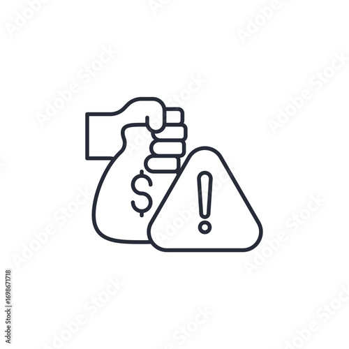 extortion icon. extortion Symbol sign for mobile concept and web design. Vector icon, Logo illustration, Vector graphics