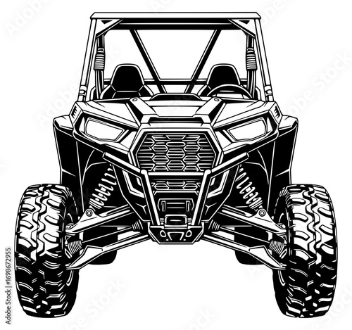 Off-Road Vehicle Front View, UTV SVG, ATV SVG, Off-Road SVG, Adventure SVG