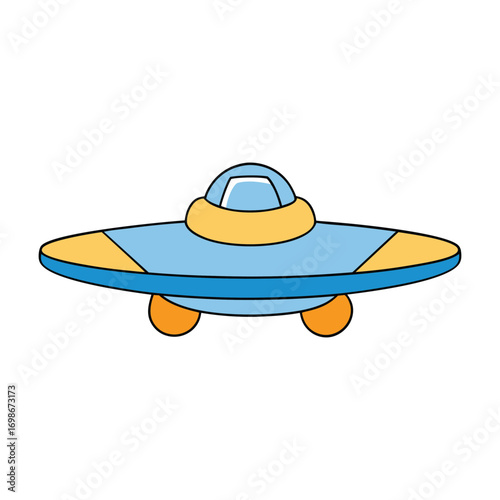 Toy Futuristic Hover Plane Vector Art