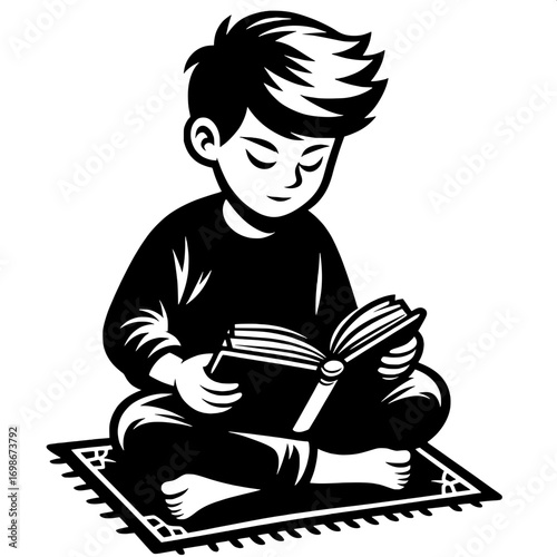 Boy Reading Book