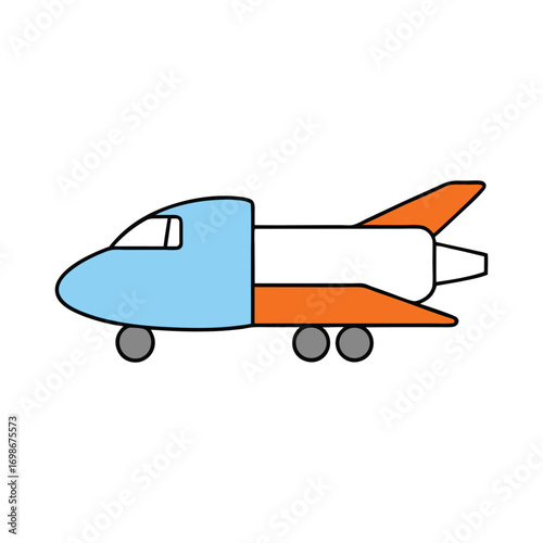 Toy Cargo Plane Vector Illustration