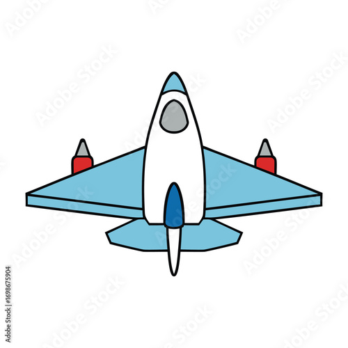 Toy Fighter Jet Vector Illustration