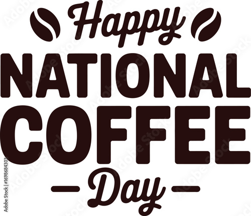 Celebrate National Coffee Day with a warm, inviting greeting featuring coffee beans.