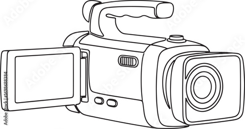 Video camera camcorder digital handycam vector illustration