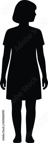 silhouette, shift dress, above-knee, short sleeve, straight cut