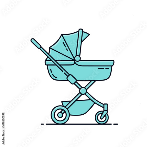 Modern baby stroller design with comfortable bassinet and adjustable handle for easy navigation