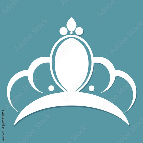 Elegant white tiara for a princess