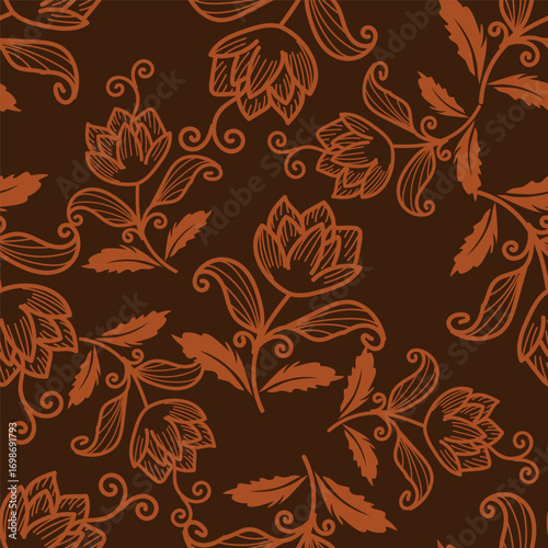 Seamless Abstract Tropical Pattern In Vector