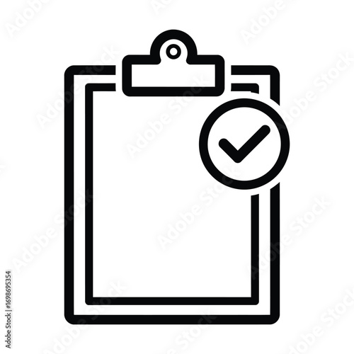 Vector art of clipboard with a checkmark