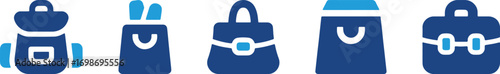 backpack, bag, luggage, rucksack, satchel, briefcase, tote, icon, symbol, graphic, design, illustration, flat, simple, blue, dark blue, travel, school, outdoor, accessory, carrying, storage, fashion, 