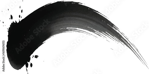 Abstract Dark Moon Phase on White Background Illustration Space Concept