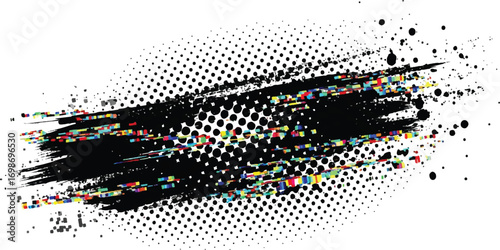 Abstract depiction of an office setting with computer monitors and equipment