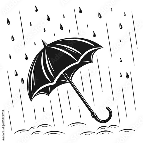 umbrella in rain