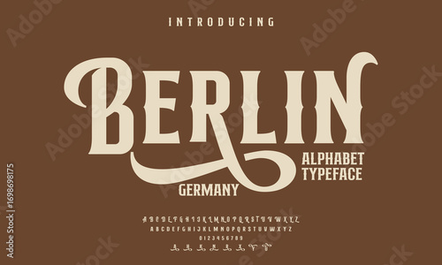 Elegant  Fashion and  Minimal  modern serif alphabet font berlin germany victorian typeface
